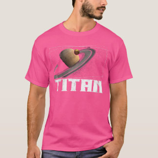 Titan Moon Saturn Planeet Zonnestelsel Astronomie T-shirt