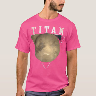 Titan Moon Saturn Planeet Zonnestelsel Astronomie T-shirt