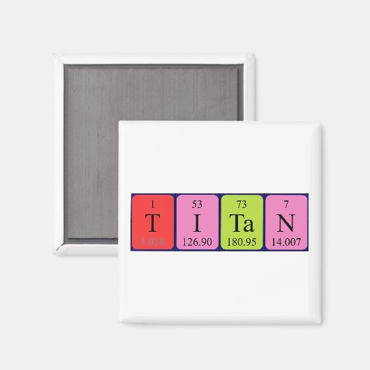 Titan periodieke table name magnet (Voorkant / Achterkant)
