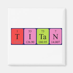 Titan periodieke table name magnet