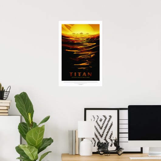 Titan, reisposter poster (Thuiskantoor)