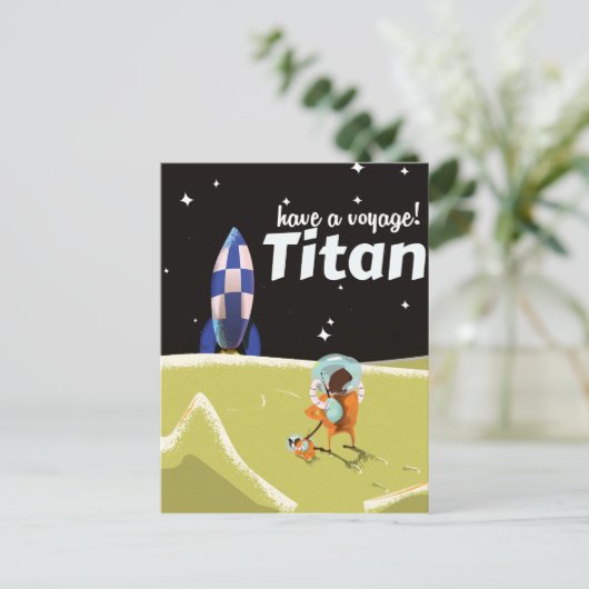 Titan  Science fiction reisposter Briefkaart (Staand voorkant)