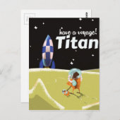 Titan  Science fiction reisposter Briefkaart (Voorkant / Achterkant)