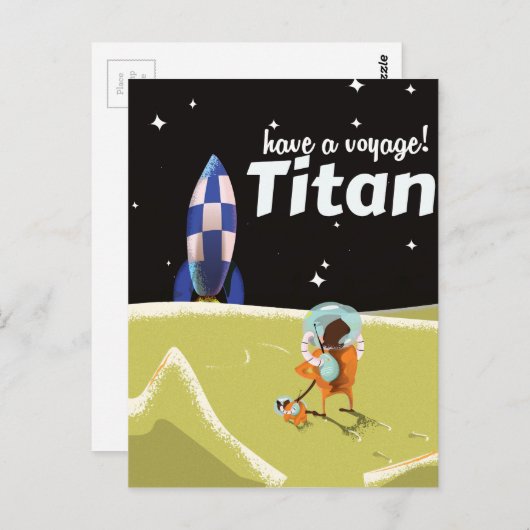 Titan  Science fiction reisposter Briefkaart (Voorkant / Achterkant)