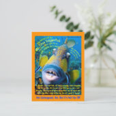 Titan Triggerfish, voor het kind, een humoristisch Briefkaart (Staand voorkant)