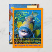 Titan Triggerfish, voor het kind, een humoristisch Briefkaart (Voorkant / Achterkant)
