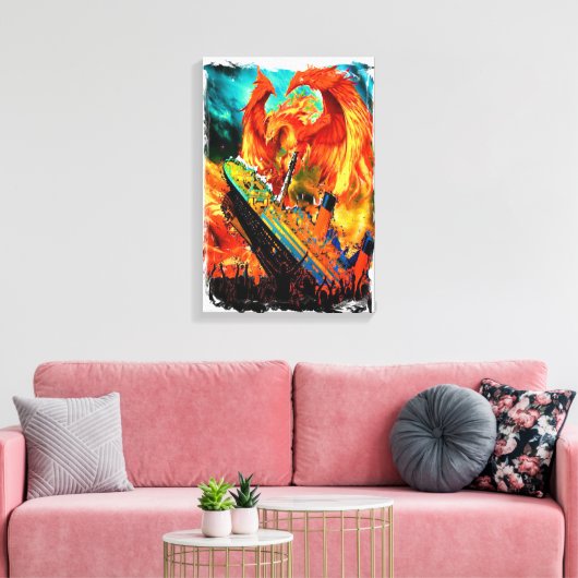 titani sinking rose like the phoenix canvas afdruk (Insitu (Woonkamer))