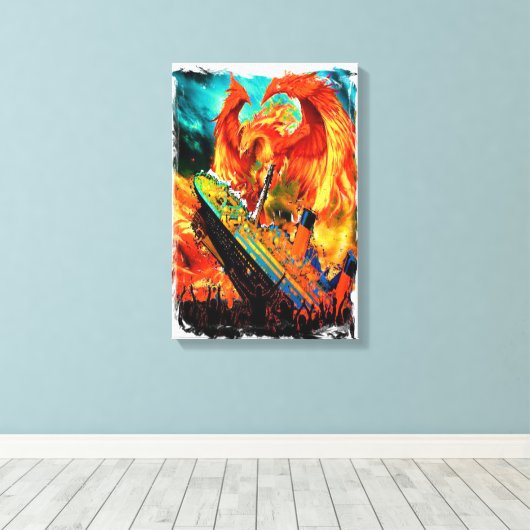 titani sinking rose like the phoenix canvas afdruk (Insitu (Houten vloer))