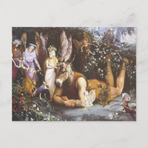 Titania and Bottom, MidSummer Night's Dream Briefkaart