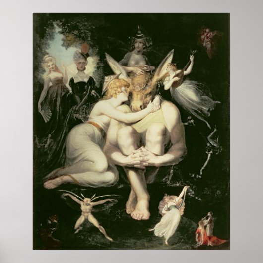 Titania Awakes, Omringd door Bediende Poster (Voorkant)