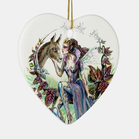 Titania en Bodem Keramisch Ornament (Rechts)