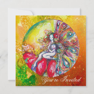 TITANIA, FLOWER FAIRY, Gold Yellow Green Red Fanta Kaart