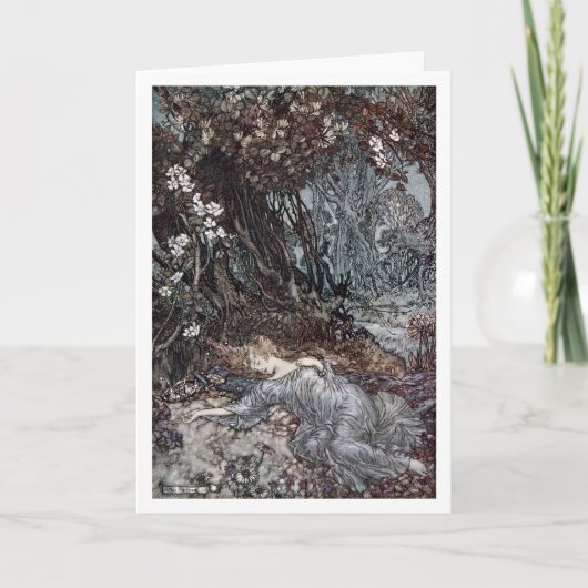 Titania Lying Aslaap Kaart (Voorkant)