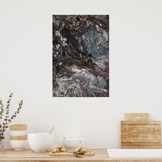 Titania Lying Aslaap Poster (Keuken)