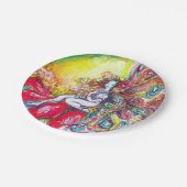 TITANIA OP EEN RODE STROOM PAPIEREN BORDJE (Gekanteld)