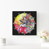 TITANIA OP EEN RODE STROOM VIERKANTE KLOK (Huis)