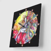 TITANIA OP EEN RODE STROOM VIERKANTE KLOK (Hoek)