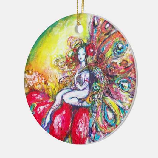 TITANIA RED VIBRANT RUBY KERAMISCH ORNAMENT (Links)