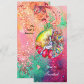 TITANIA, roze geel blauw groen rood glinstert Kaart (Voorkant / Achterkant)