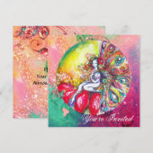 TITANIA , roze geel  blauw groen rood glinstert Kaart (Voorkant / Achterkant)