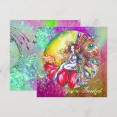 TITANIA, roze geel blauw paars rode vonken Kaart (Voorkant / Achterkant)