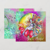 TITANIA, roze geel blauw paars rood glinstert Kaart (Voorkant / Achterkant)