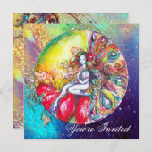 TITANIA, roze geel blauw rood glinstert Kaart (Voorkant / Achterkant)