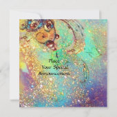 TITANIA, roze geel blauw rood glinstert Kaart (Achterkant)