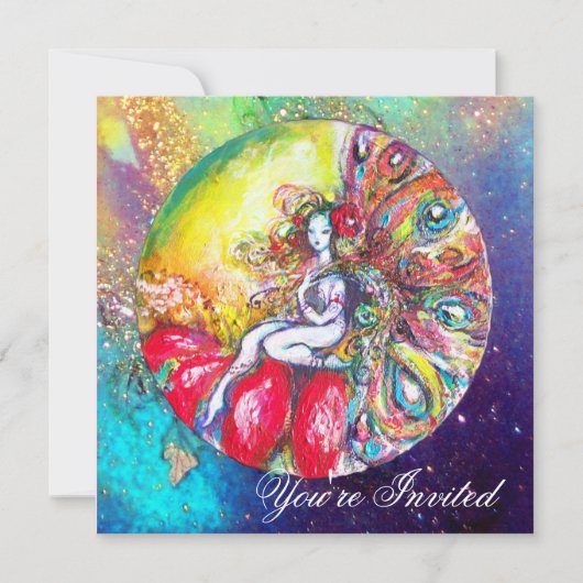 TITANIA, roze geel blauw rood glinstert Kaart (Voorkant)