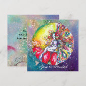 TITANIA, roze geel blauw rood glinstert Kaart (Voorkant / Achterkant)