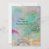 TITANIA, roze geel blauw rood glinstertjes Kaart (Achterkant)