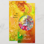 TITANIA, roze geel bruin blauw groen rood glinster Kaart (Voorkant / Achterkant)