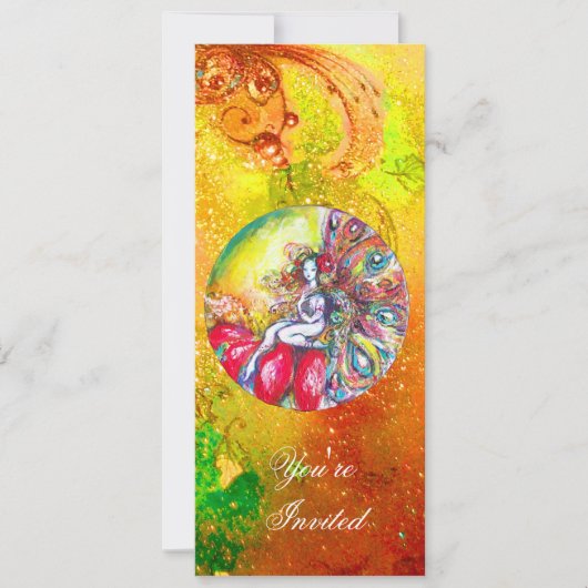 TITANIA, roze geel bruin blauw groen rood glinster Kaart (Voorkant)