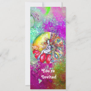 TITANIA, roze geel paars blauw groen rood glinster Kaart