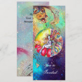 TITANIA, roze gele rode sparren Kaart (Voorkant / Achterkant)