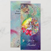 TITANIA, roze gele rode sparren Kaart (Voorkant / Achterkant)