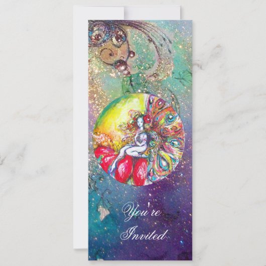 TITANIA, roze gele rode sparren Kaart (Voorkant)