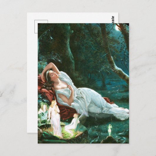 Titania Slapen in het maanlicht - Simmons Art Briefkaart (Voorkant / Achterkant)