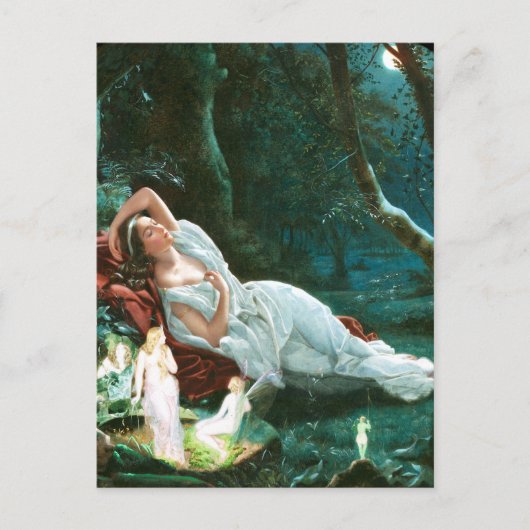 Titania Slapen in het maanlicht - Simmons Art Briefkaart (Voorkant)