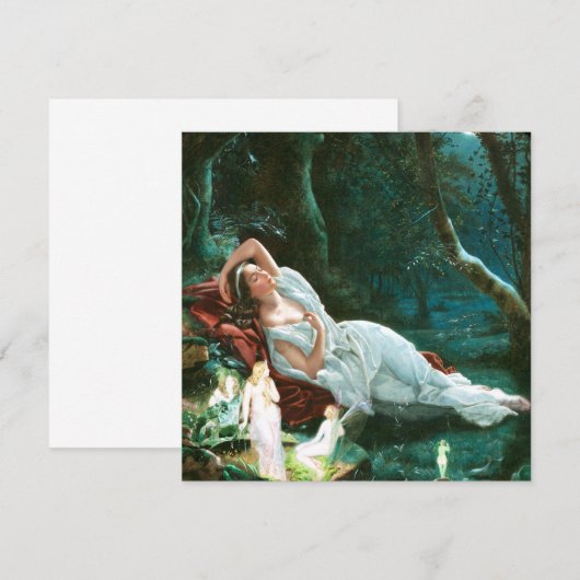 Titania Slapen in het maanlicht - Simmons Art Kaart (Voorkant / Achterkant)