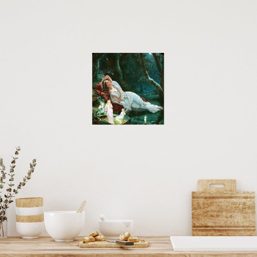 Titania Slapen in het maanlicht - Simmons Art Poster (Keuken)