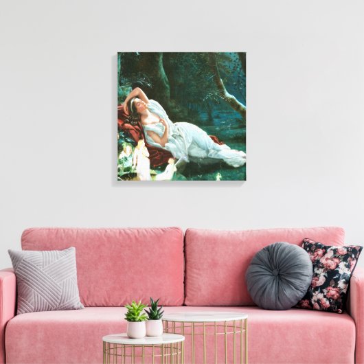 Titania Slapen in het maanlicht Simmons Fae Art Canvas Afdruk (Insitu (Woonkamer))