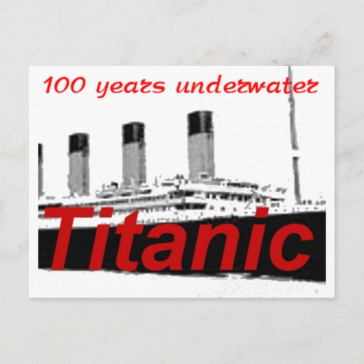 Titanic: 100 jaar onder water briefkaart (Voorkant)