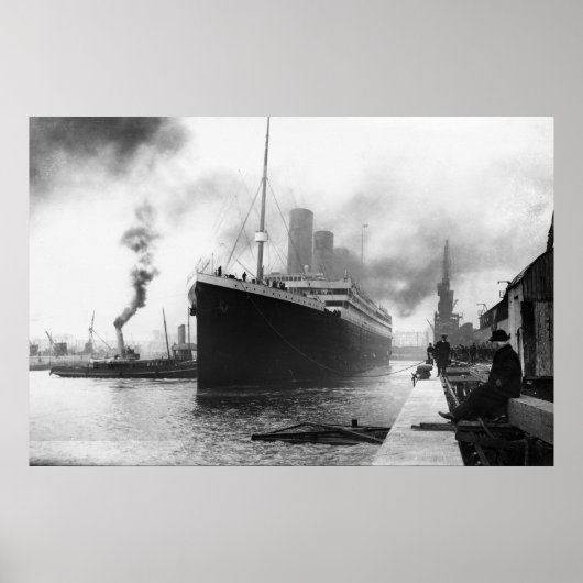 Titanic 10 april 1912 poster (Voorkant)