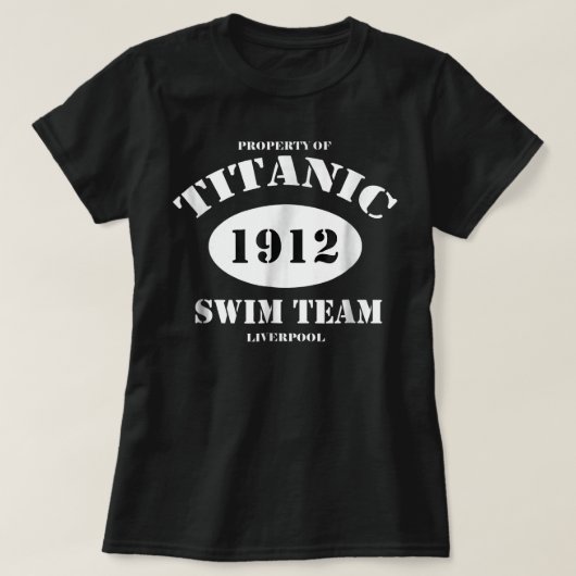TITANIC 1912 Swim Team, Funny, Retro, T-Shirt (Design voorkant)