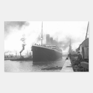 Titanic bij de dokken van Southampton Rechthoekige Sticker