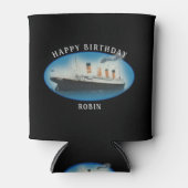 Titanic Birthday Black RMS White Star Line Ship Blikjeskoeler (Voorkant)