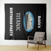 Titanic Birthday Black RMS White Star Line Ship Wandkleed (In Situ (horizontaal))