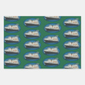 Titanic Birthday Green White Star Line Ship Inpakpapier Vel (Voorkant 3)