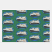 Titanic Birthday Green White Star Line Ship Inpakpapier Vel (Voorkant 2)